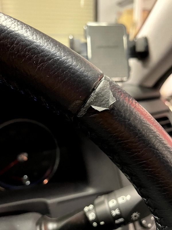 ゼロクラウン　ステアリングリぺア施工前